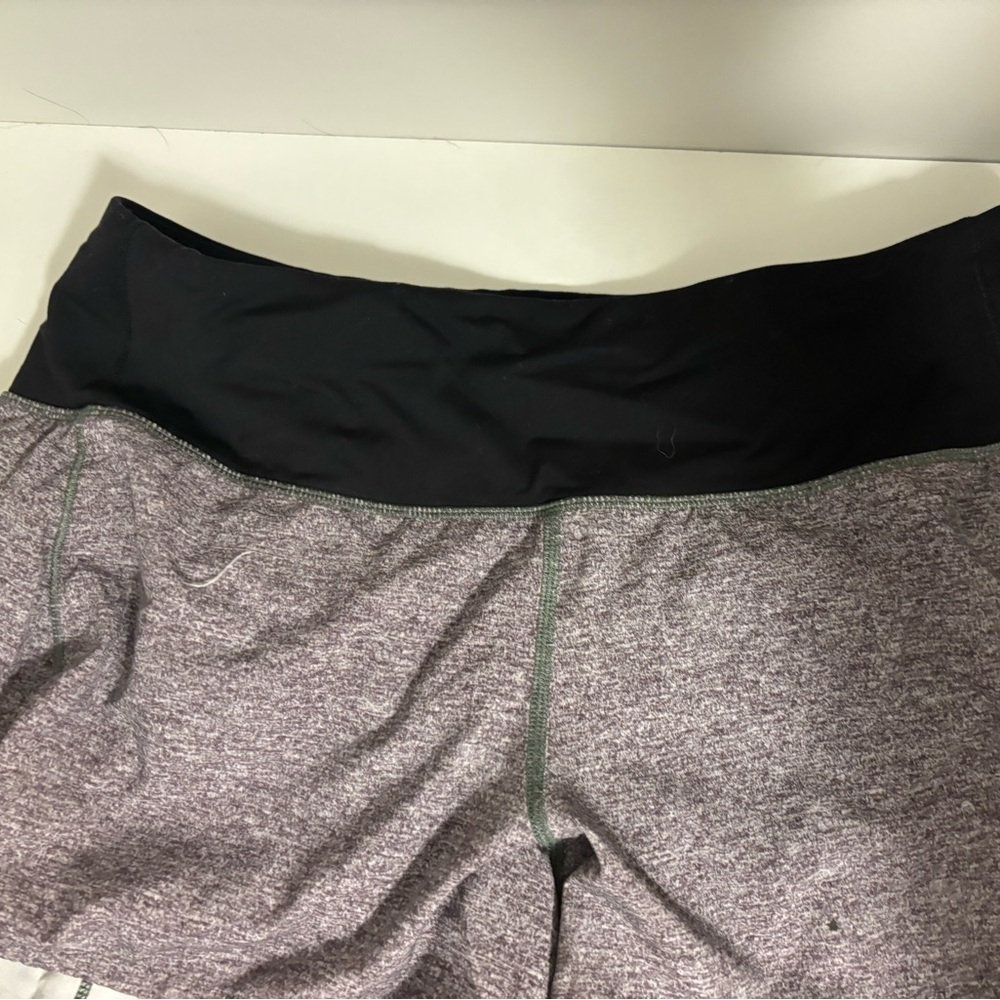 Lululemon Athletica Black and Heathered Gray Athletic Shorts